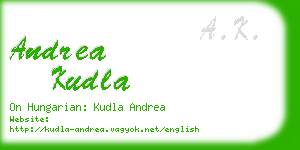 andrea kudla business card